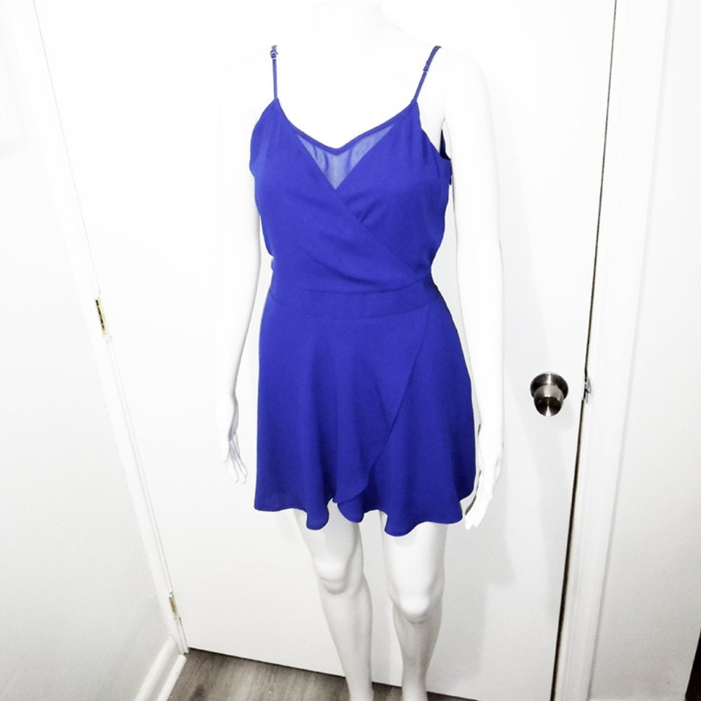 Express Bright Blue Romper Sz 8, Mint Condition